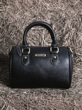 Elegant Leather Boston Pillow Bag – Women’s Full-Grain Small Tote & Crossbody Handbag